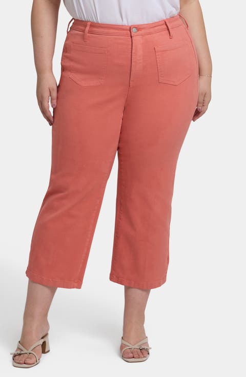 Coco Cool Embrace® Crop Wide Leg Jeans (Coral Haze) (Plus)