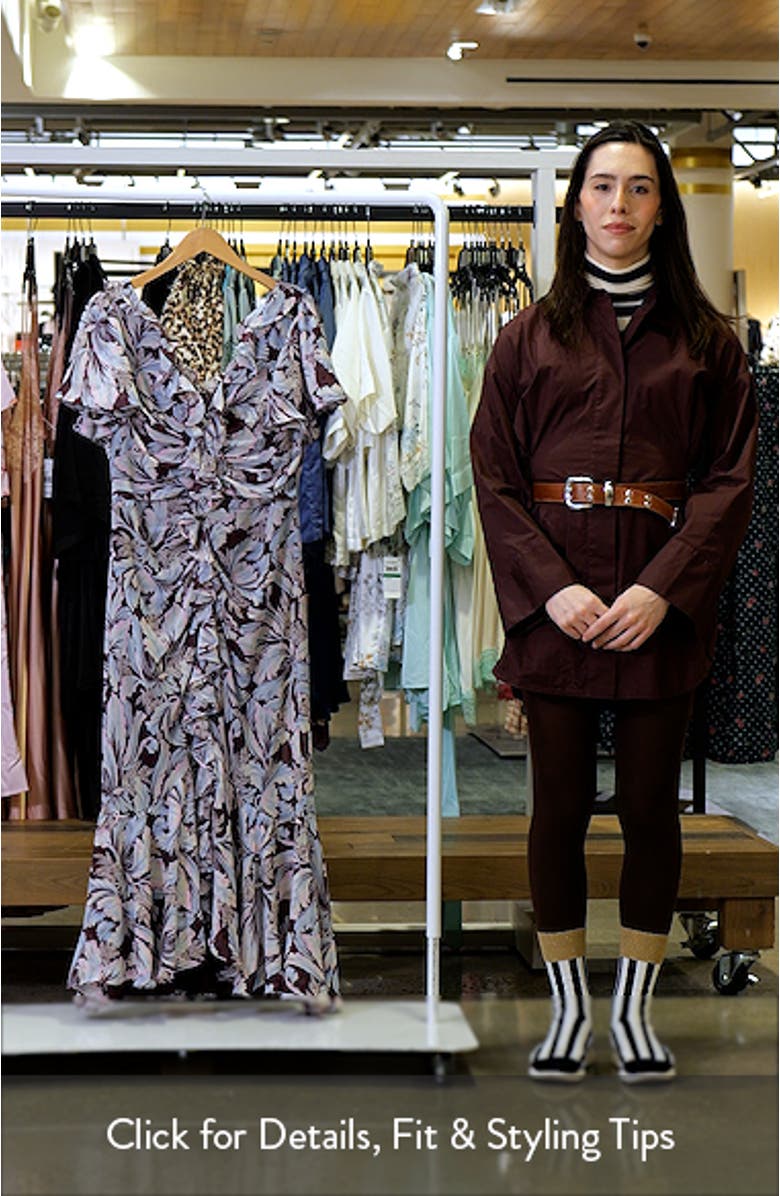 Clio Floral Ruffled Midi Dress, sales video thumbnail