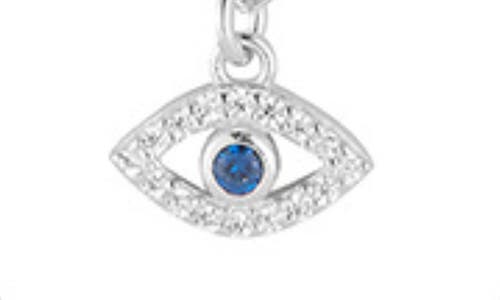 Chloe & Madison Chloe And Madison Pavé Cz Evil Eye Layered Necklace In Silver