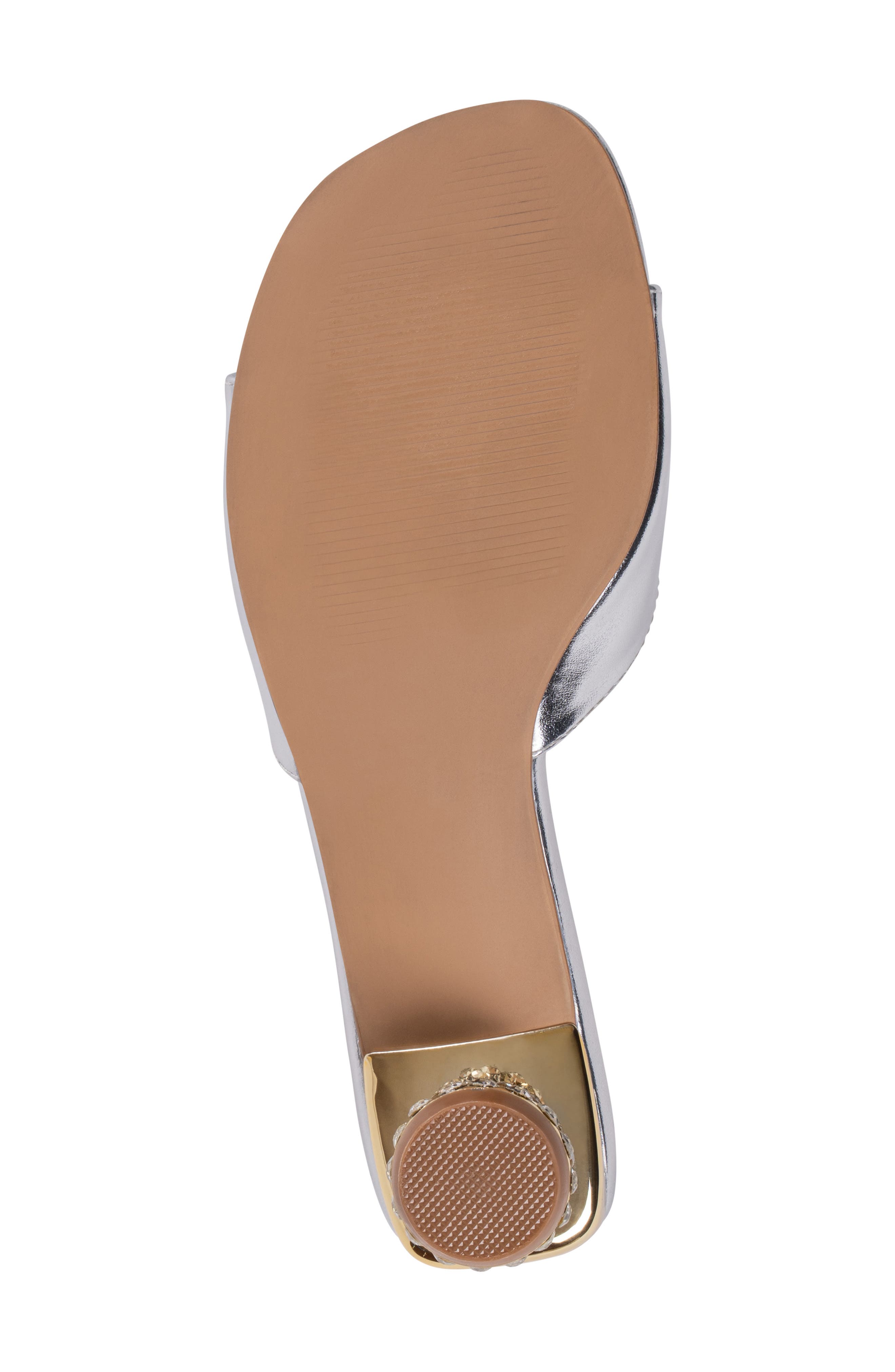 Noho Crystal Embellished Heel Slide Sandal, Alternate, color, SILVER