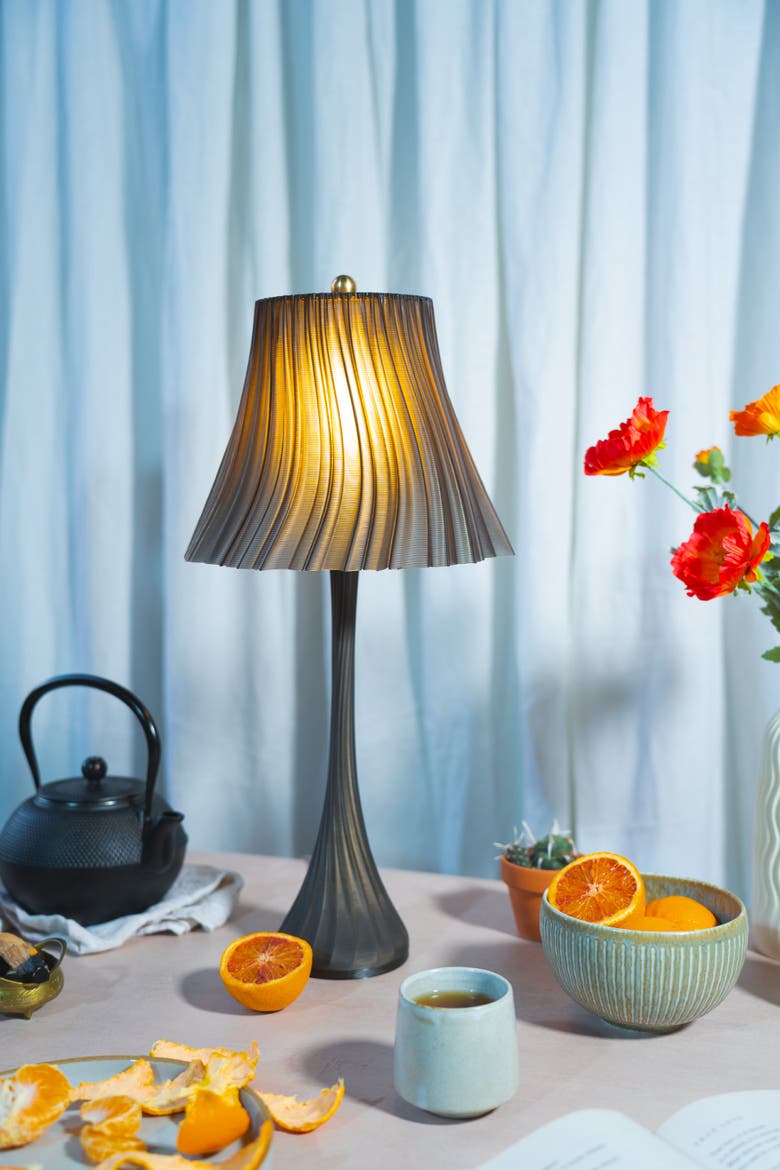Pleat Lamp, Alternate, color, Smoke