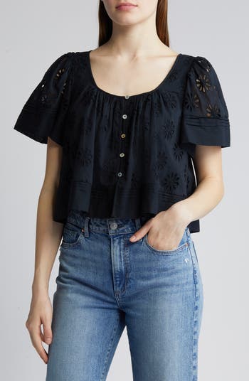 トップス Bambina Rails Bambina Cotton Eyelet Trapeze Top | Nordstromrack