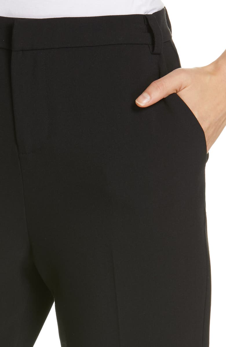 L'AGENCE Ludivine Crease Front Crop Trousers, Alternate, color, Black