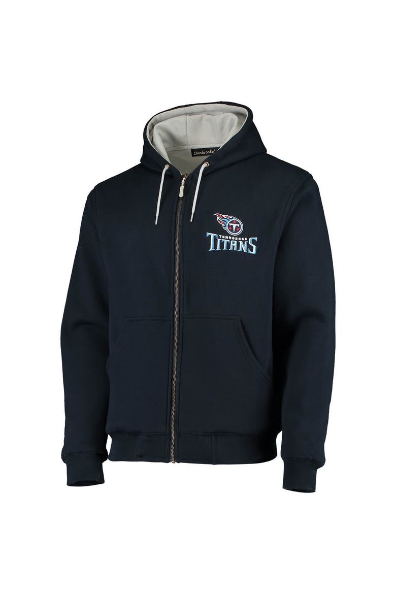 Men's Dunbrooke Navy Tennessee Titans Craftsman Thermal-Lined Full-Zip Hoodie, Alternate, color, Navy