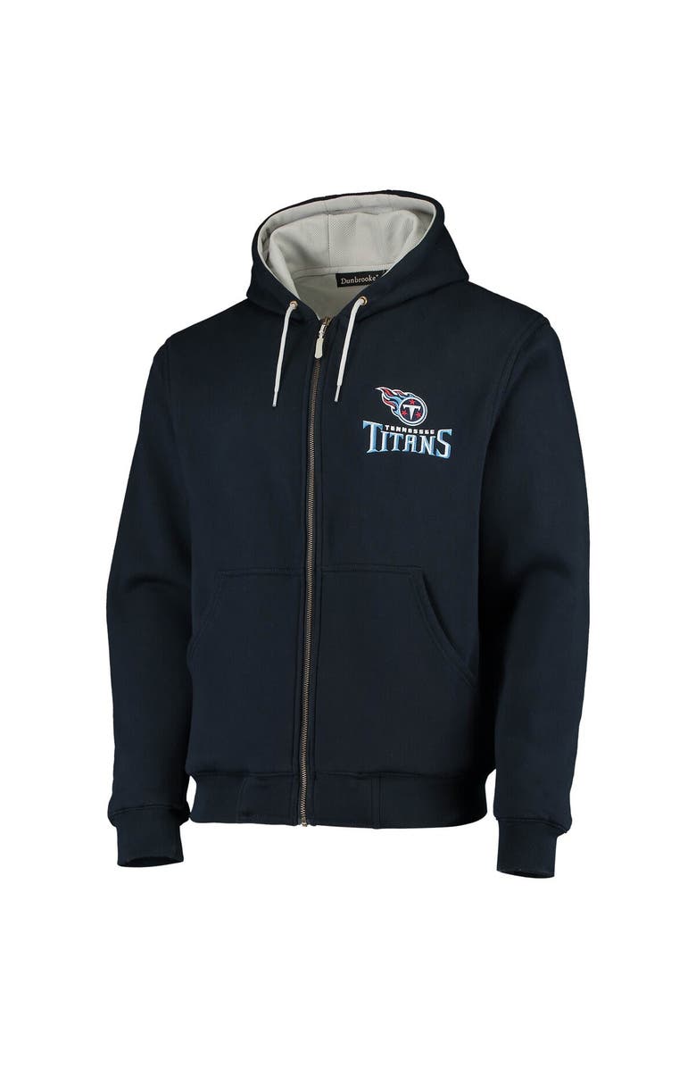DUNBROOKE Men's Dunbrooke Navy Tennessee Titans Craftsman Thermal-Lined Full-Zip Hoodie, Alternate, color, Navy
