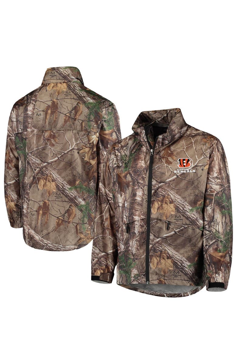 DUNBROOKE Men's Dunbrooke Realtree Camo Cincinnati Bengals Circle Sportsman Waterproof Packable Full-Zip Jacket, Main, color, Realtree Camo