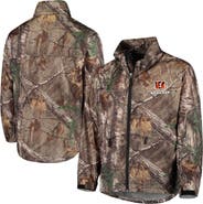 DUNBROOKE Men's Dunbrooke Realtree Camo Cincinnati Bengals Circle Sportsman Waterproof Packable Full-Zip Jacket