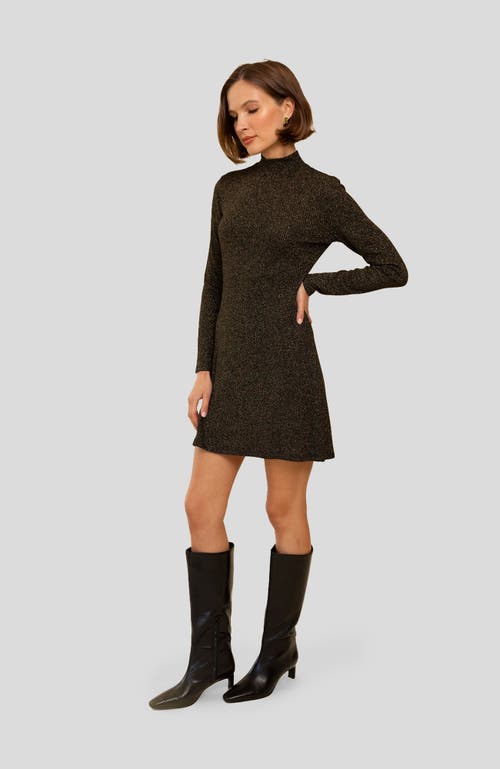 Whimsy + Row Joanie Dress In Black Sparkle