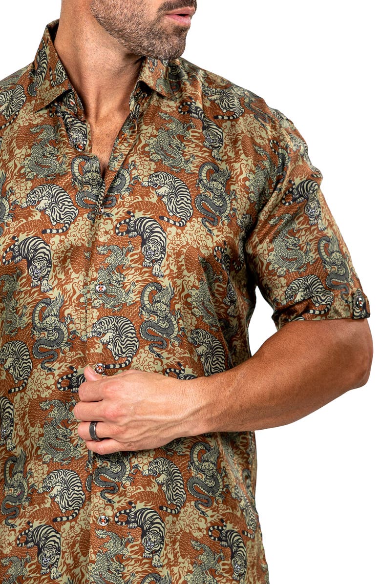 Maceoo Galileo Marthy Short Sleeve Button-Up Shirt, Alternate, color,