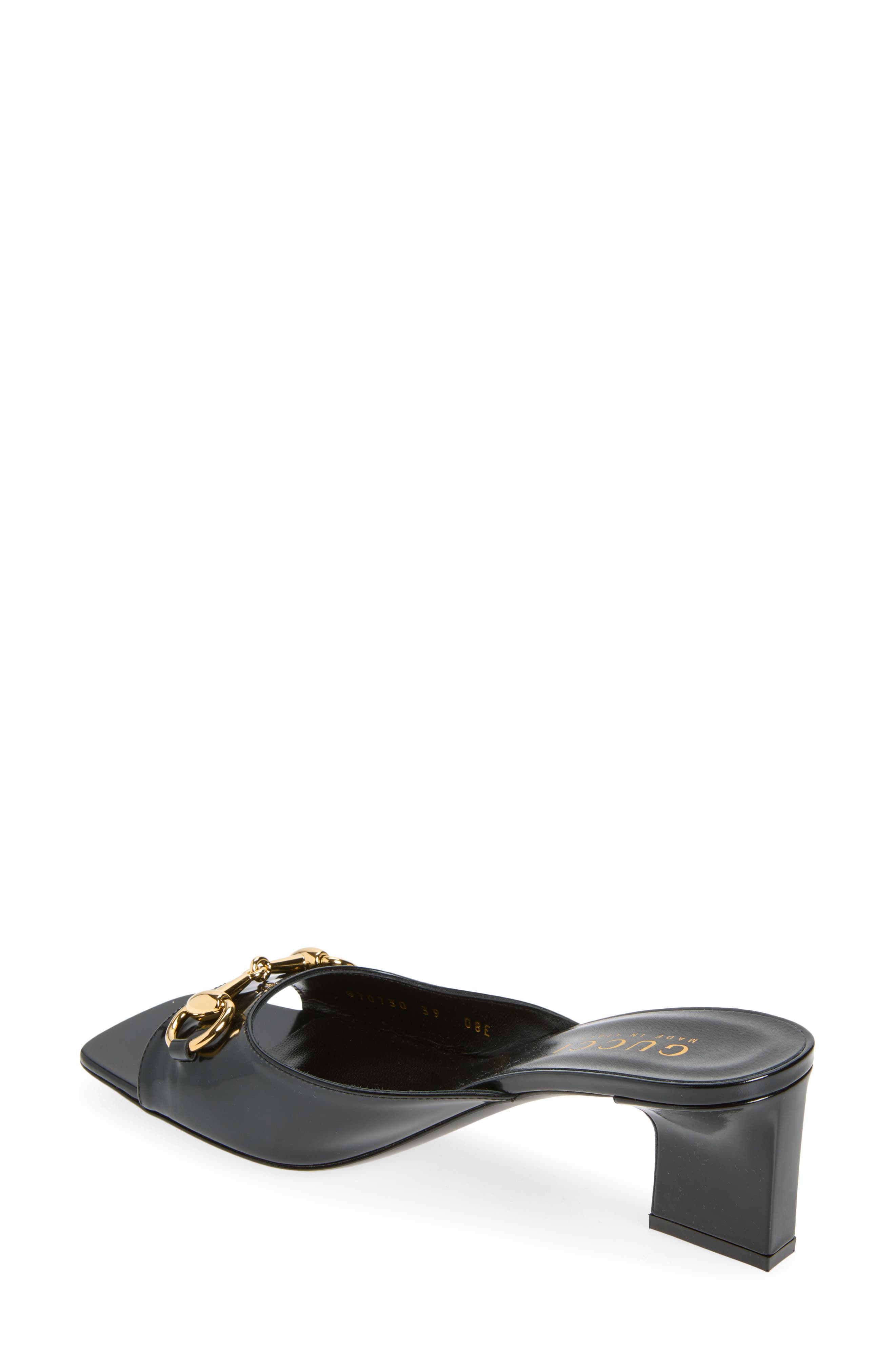 Gucci Signora Horsebit Slide Sandal, Alternate, color, 1000 Nero
