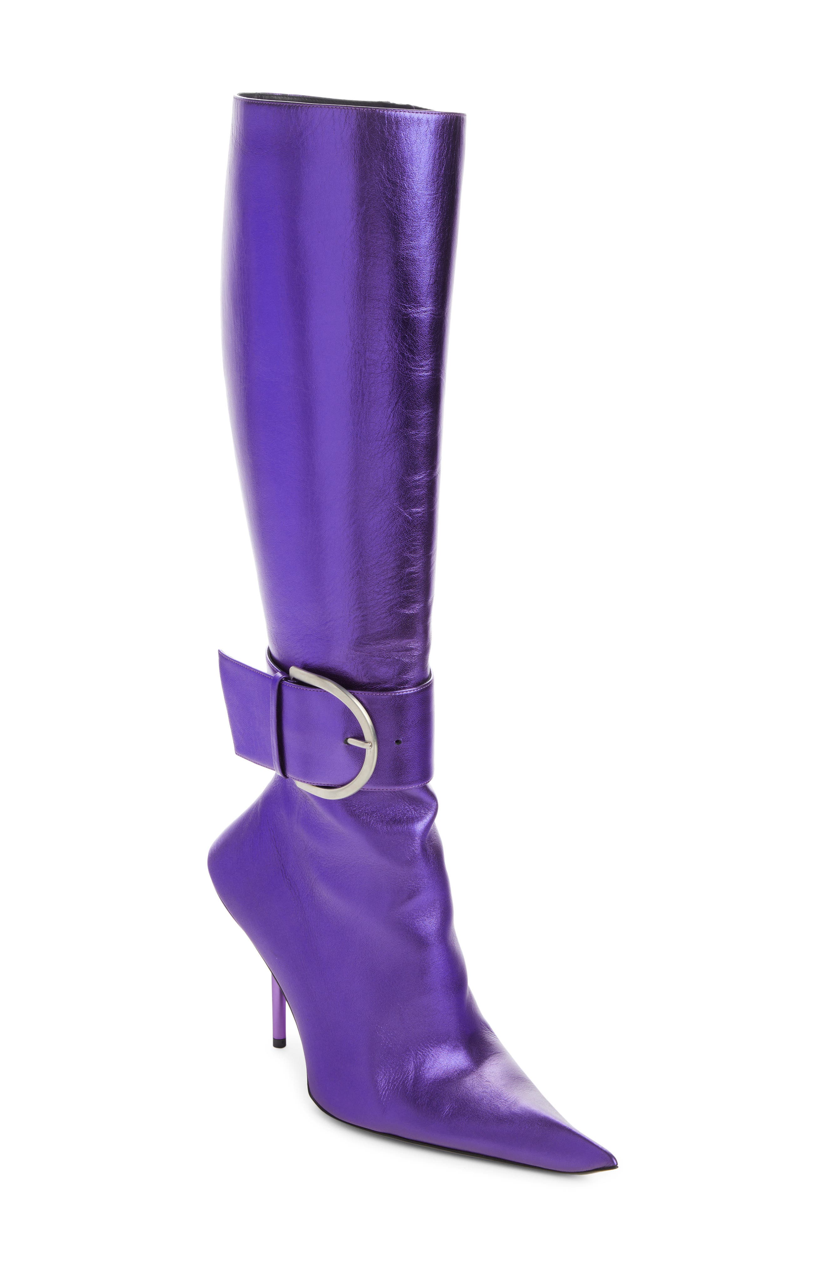 Balenciaga Baleciaga Essex Metallic Pointed Toe Boot, Main, color, 