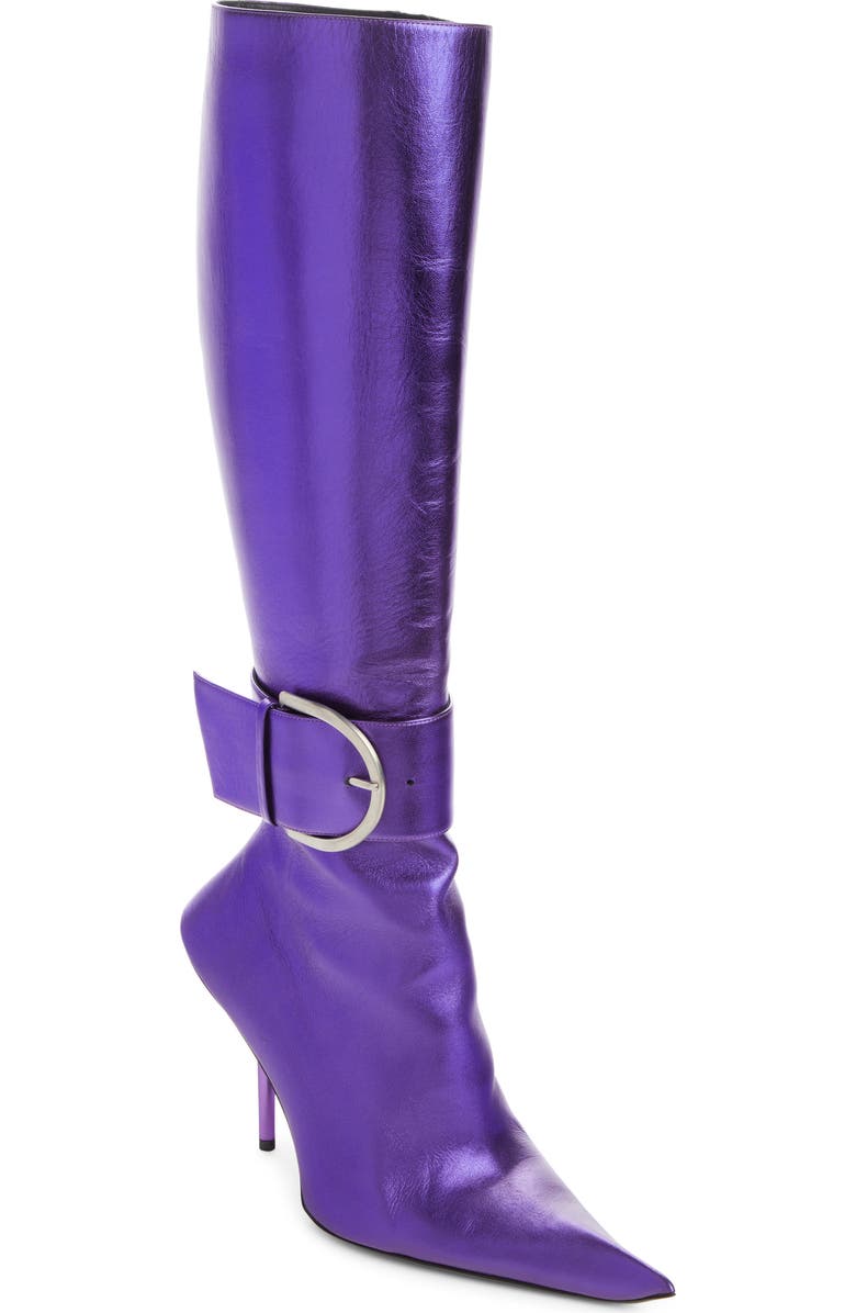 Balenciaga Baleciaga Essex Metallic Pointed Toe Boot, Main, color,