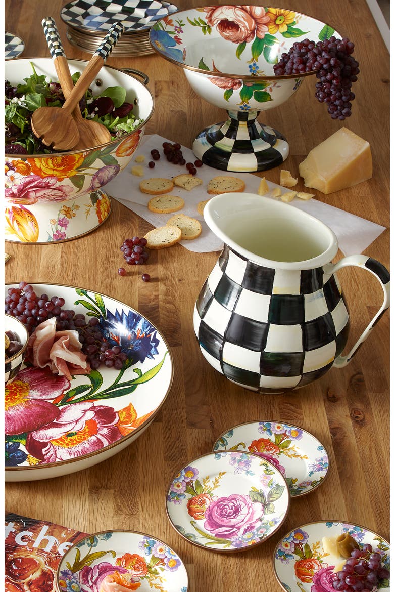 Courtly Check Pitcher, Alternate, color, BLACK/ WHITE