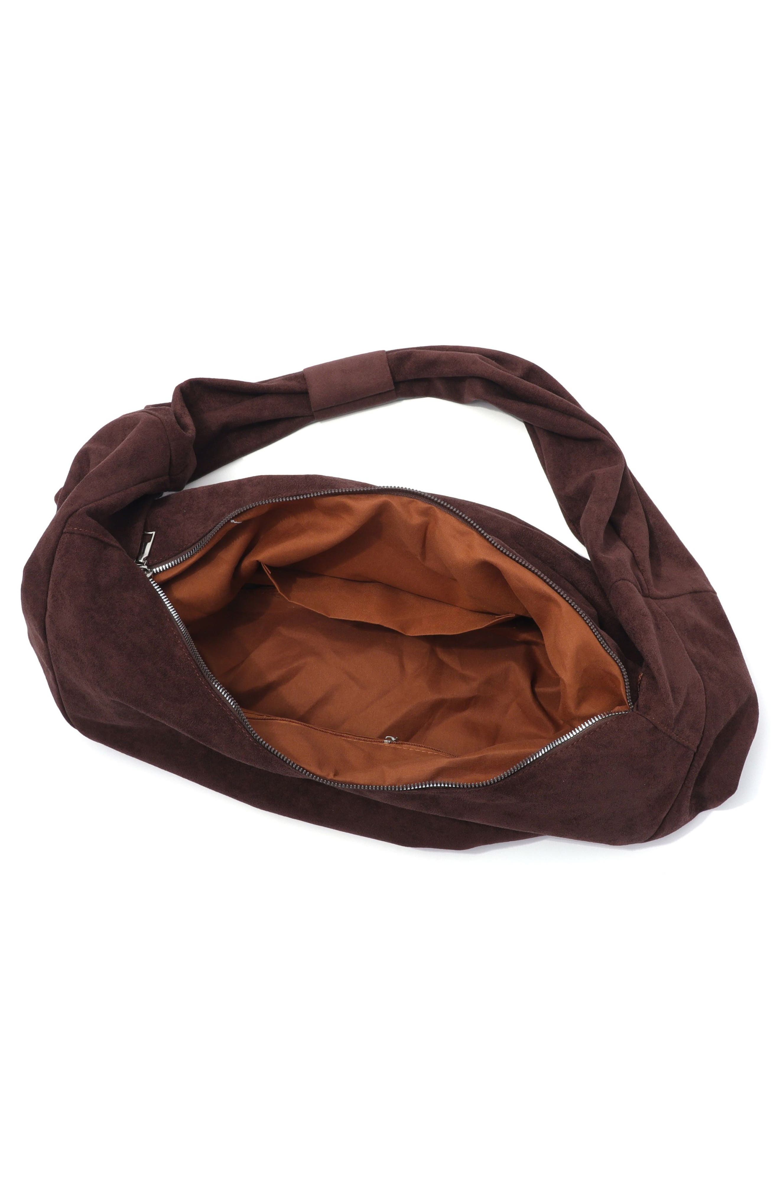 Adornia Faux Suede Crossbody Bag, Alternate, color, Brown