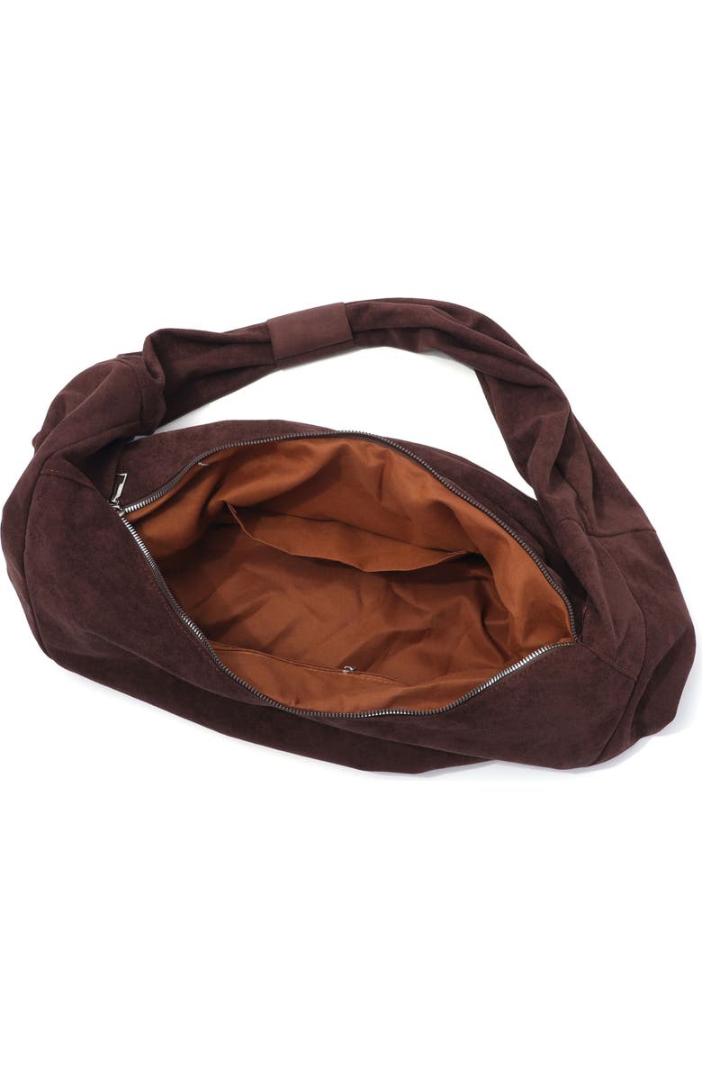 Adornia Faux Suede Crossbody Bag, Alternate, color, Brown