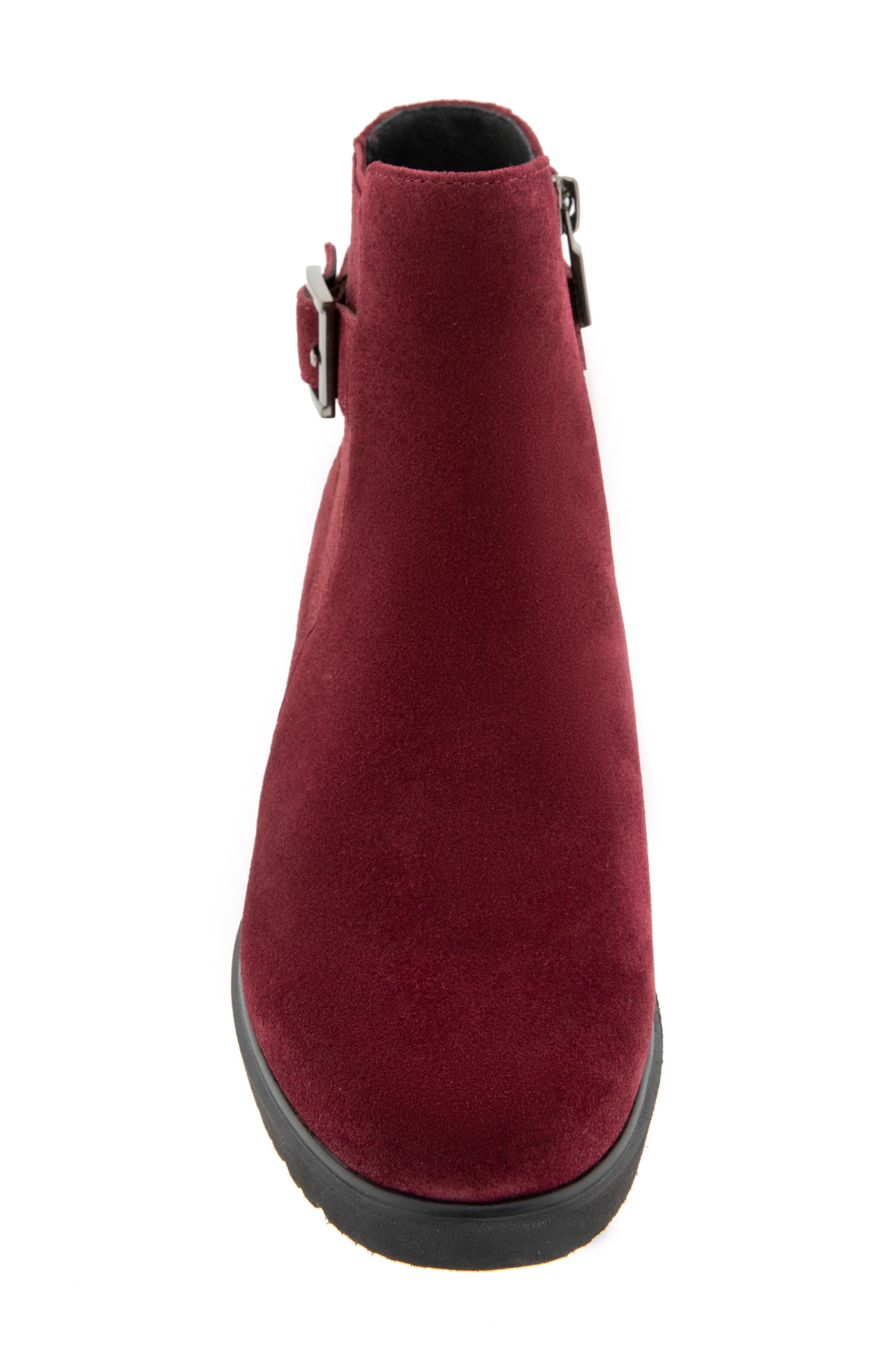 Sadie Bootie, Alternate, color, WINE SUEDE