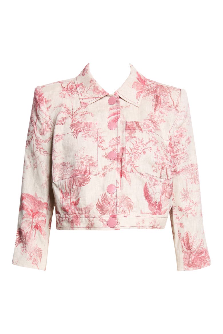 Eda Jungle Toile Linen Jacket, Alternate, color, TAN MLTI TEXTURED JUNGLE TOILE