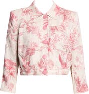 L'AGENCE Eda Jungle Toile Linen Jacket
