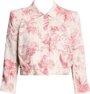 L'AGENCE Eda Jungle Toile Linen Jacket