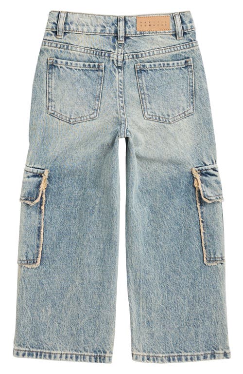 Pacsun Kids' Myles Baggy Cargo Jeans In Light Indigo
