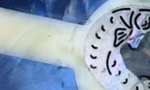 Solar Eclipse Hand Painted Caviar Key Chain Bag Charm In Blue