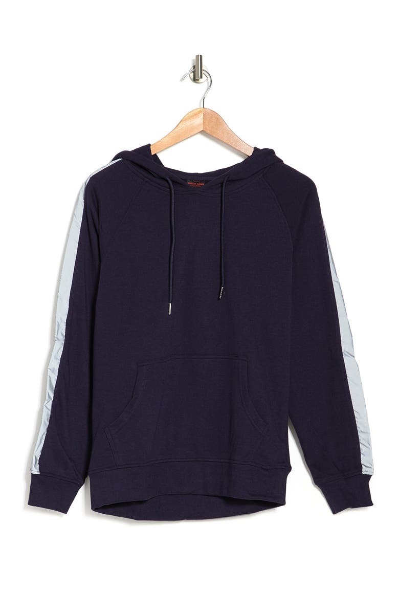 Jared Lang Striped Sleeve Hoodie, Main, color, 