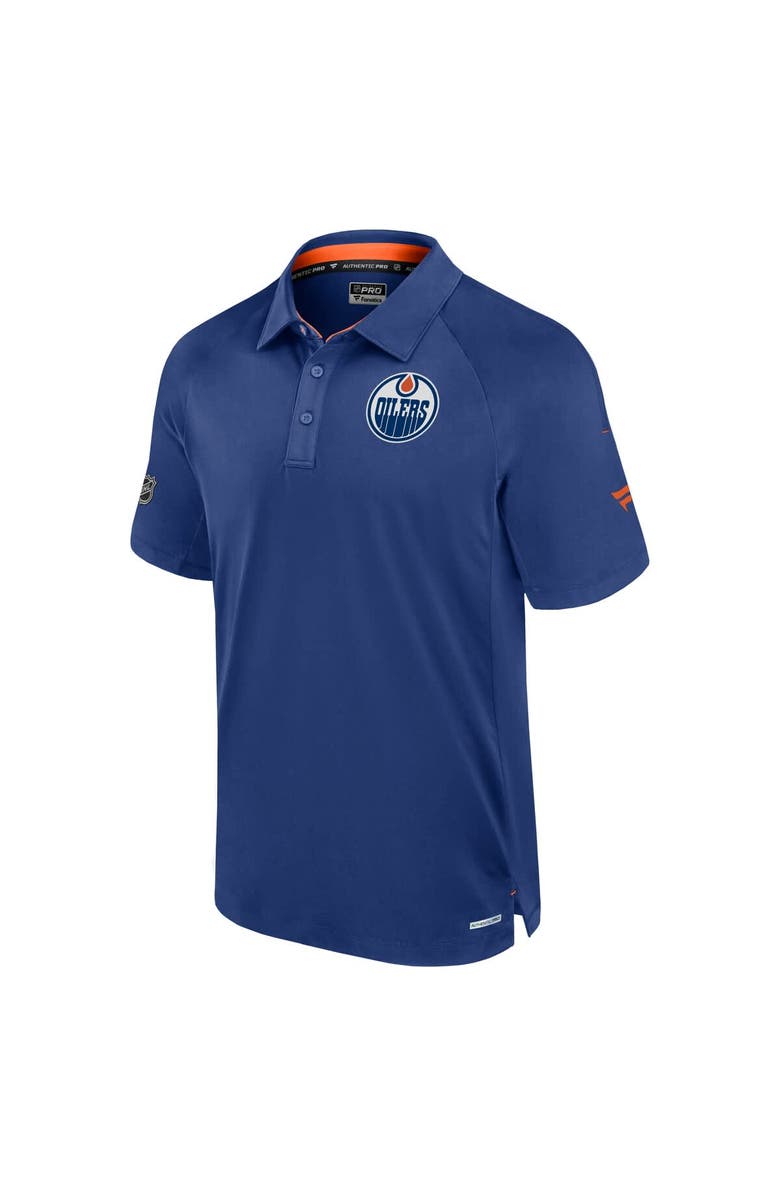 FANATICS Men's Fanatics  Royal Edmonton Oilers Authentic Pro Rink Raglan Polo, Alternate, color, Royal