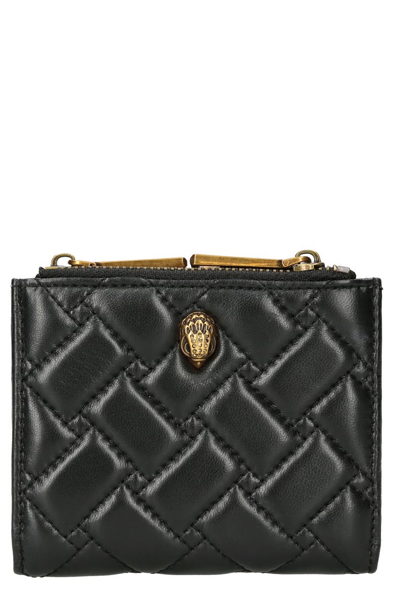 Kurt Geiger London Mini Quilted Leather Bifold Wallet, Main, color,