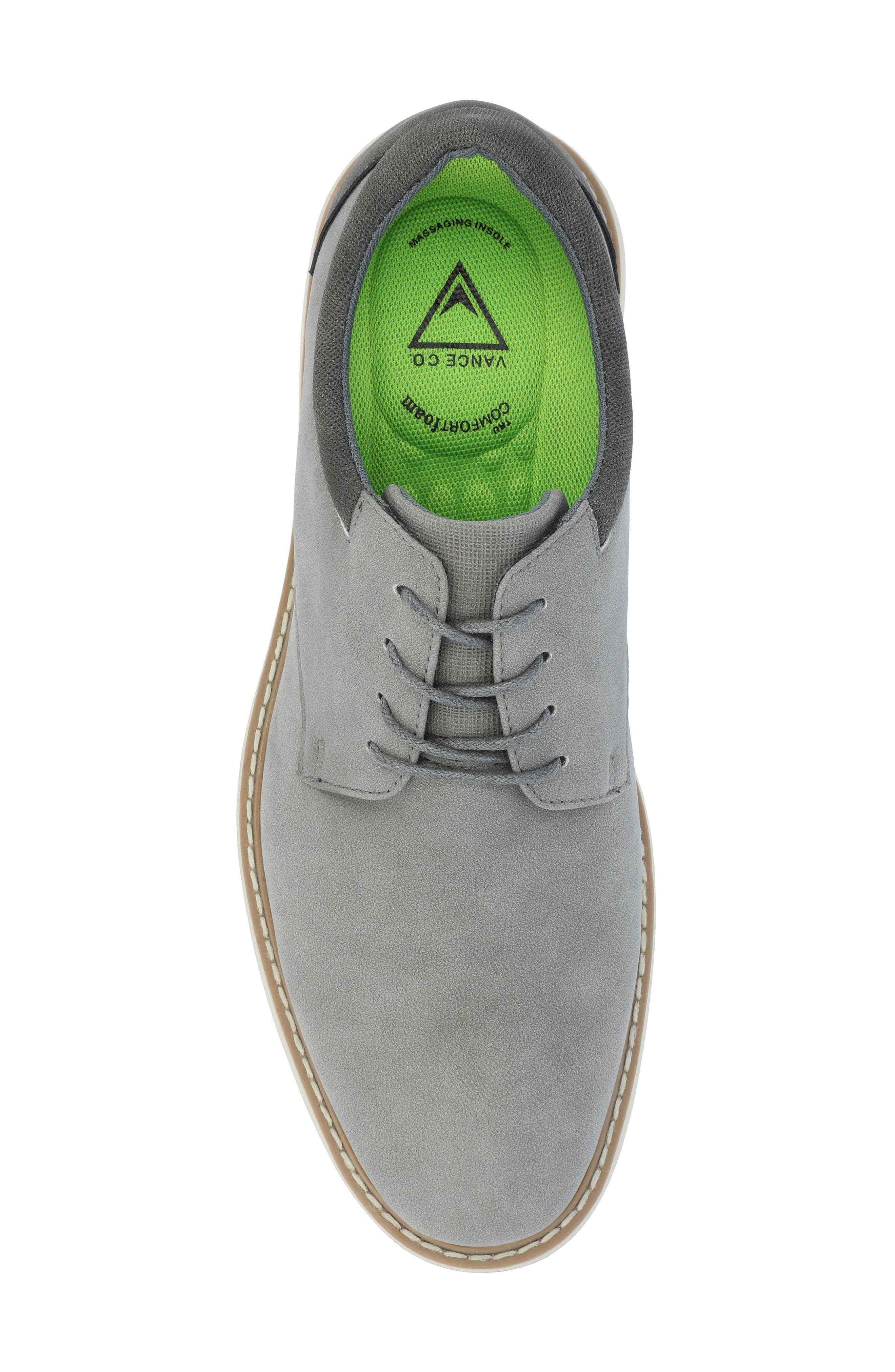 VANCE CO Hodges Plain Toe Derby, Alternate, color, Grey