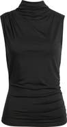 Veronica Beard Mylie Ruched Sleeveless Top