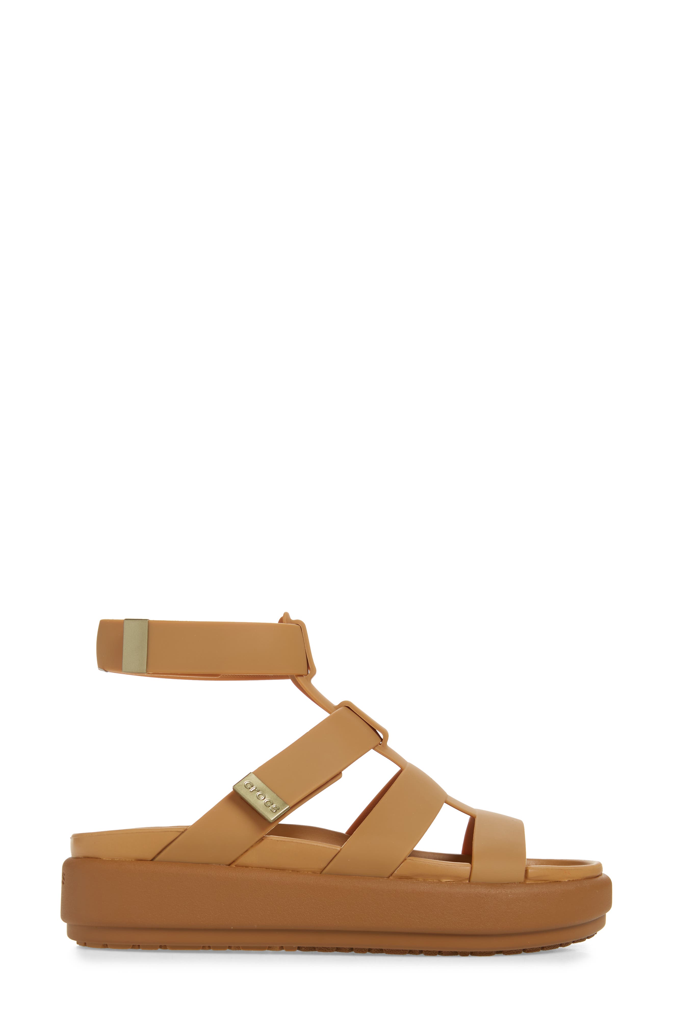 Brooklyn Luxe Water Resistant Gladiator Fisherman Slide Sandal, Alternate, color, TAN/ TAN