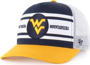 '47 Youth '47 Navy/Gold West Virginia Mountaineers Super Stripe Hitch Adjustable Trucker Hat