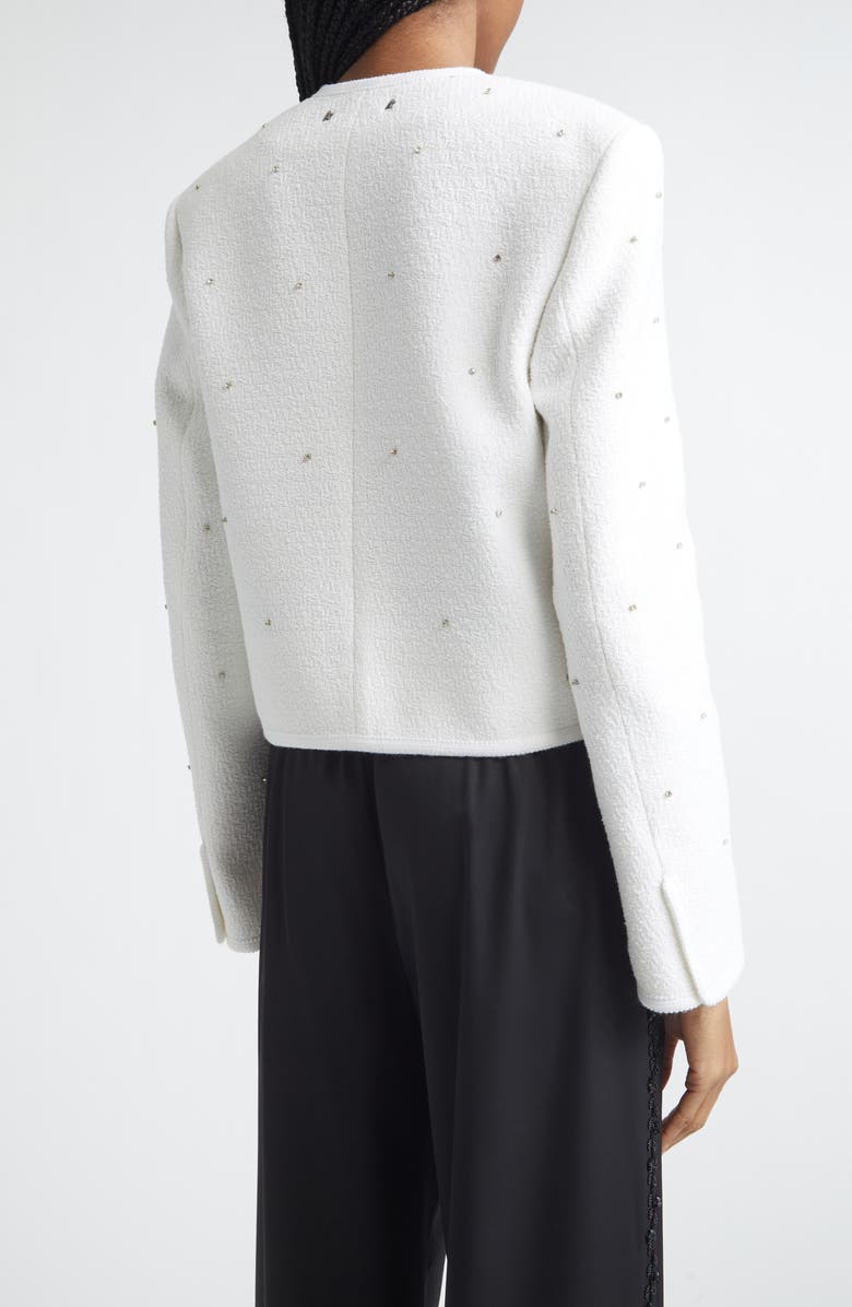 Golden Goose Rhinestone Boxy Bouclé Jacket, Alternate, color, Off-White