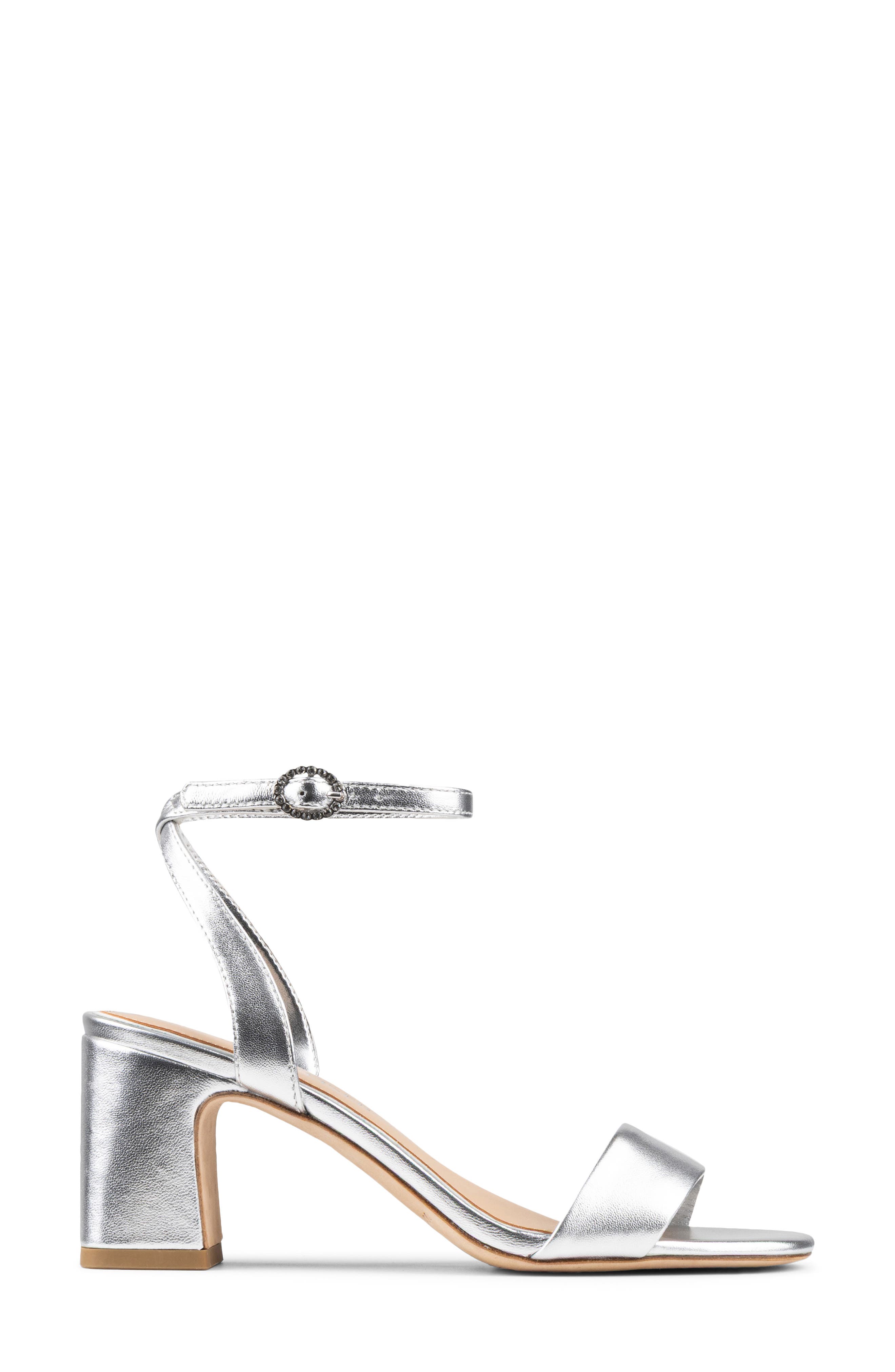 Donald Pliner Ankle Strap Sandal, Alternate, color, Silver