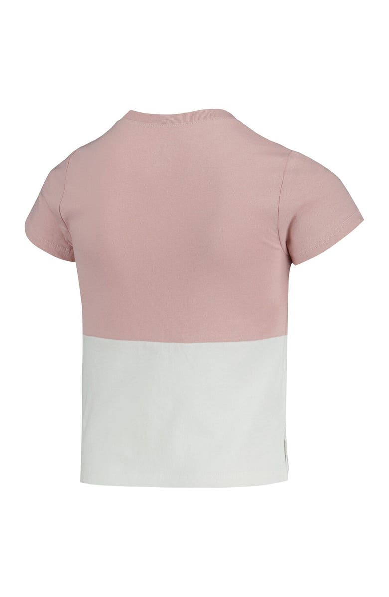 LEAGUE COLLEGIATE WEAR Girls Youth League Collegiate Wear Pink/White LSU Tigers Colorblocked T-Shirt, Alternate, color, Pink