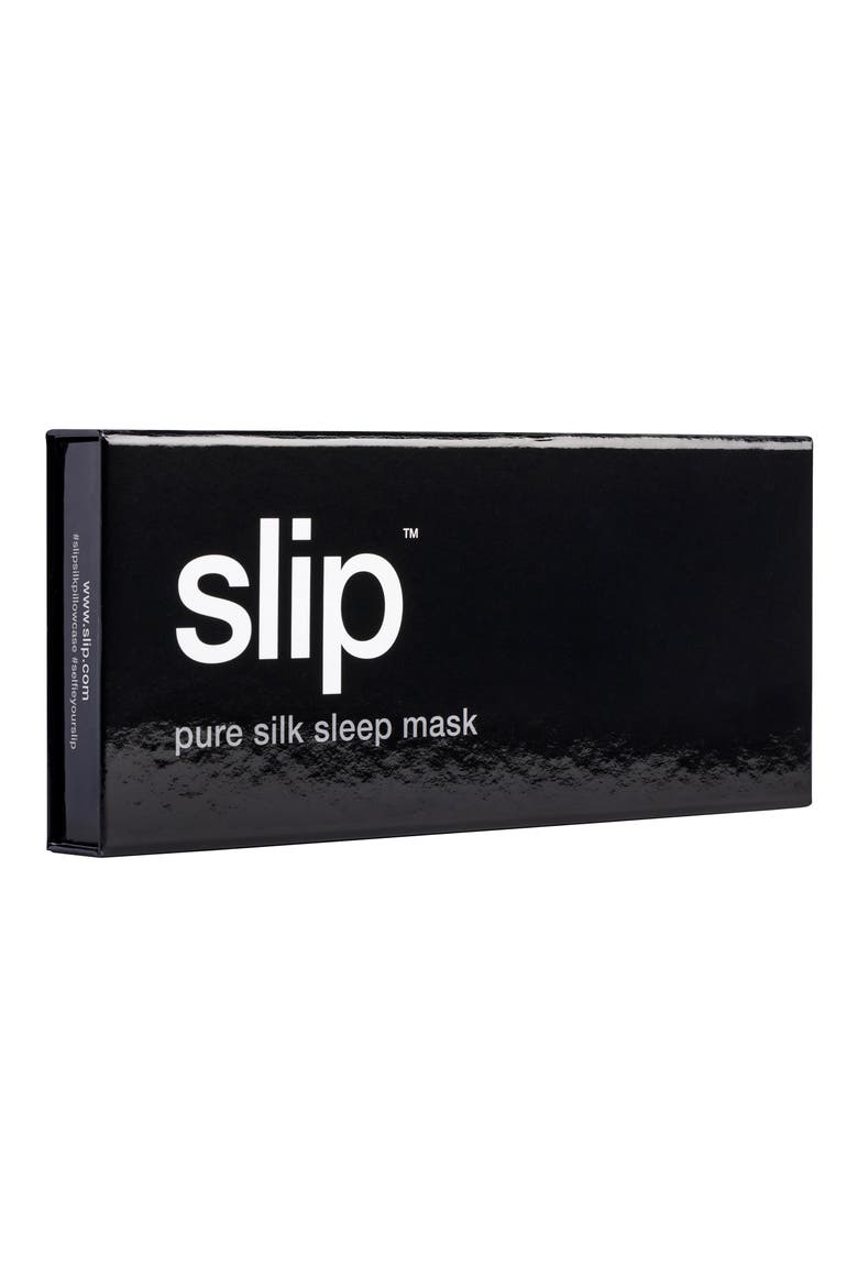 Pure Silk Sleep Mask, Alternate, color, BLACK