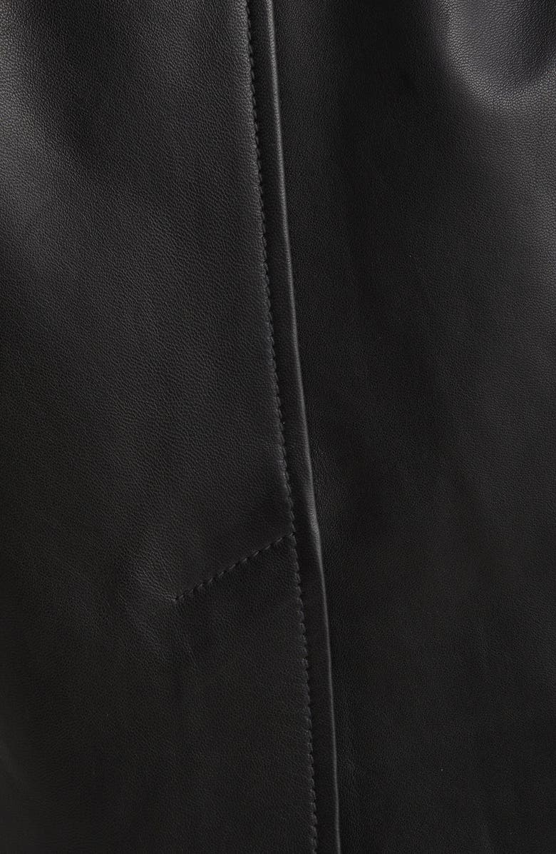 Halogen<sup>®</sup> Double Breasted Leather Trench Coat, Alternate, color,