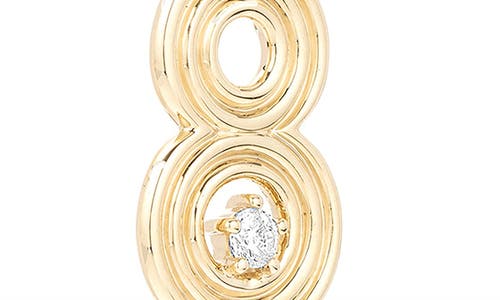 Adina Reyter Groovy Number Charm Pendant In Gold