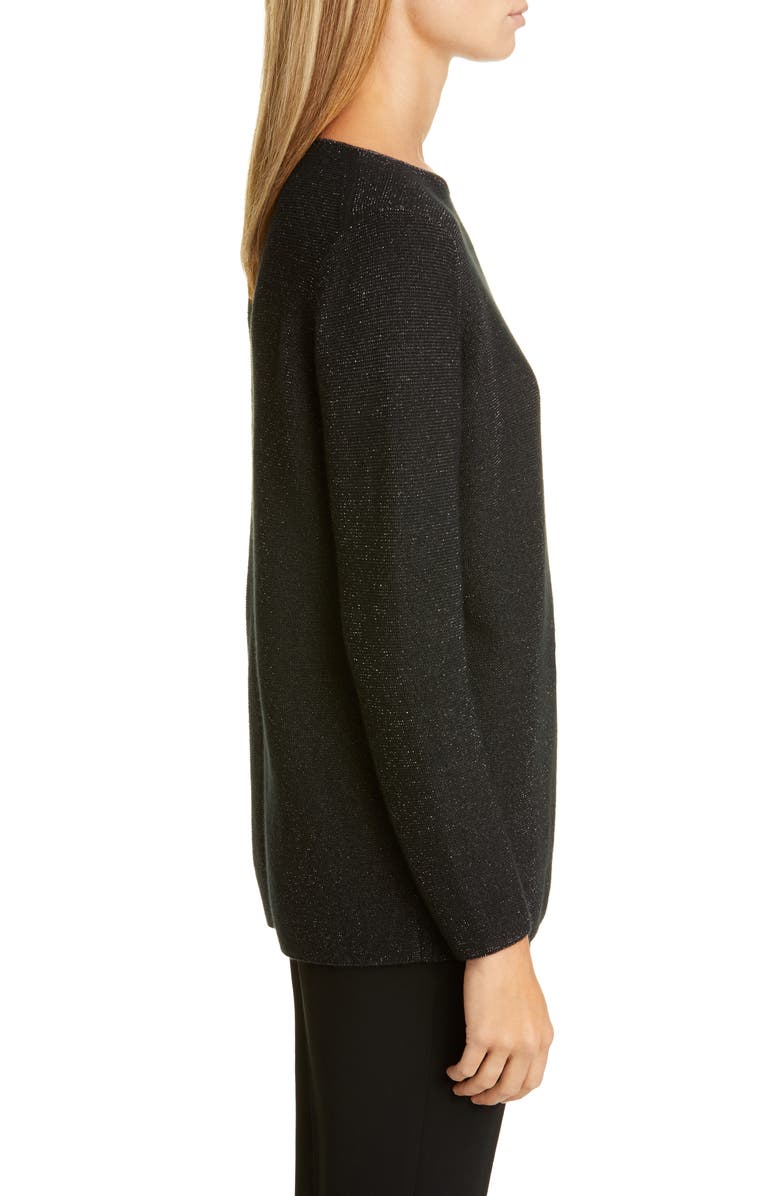 Lafayette 148 New York Metallic Cashmere Blend Sweater, Alternate, color, 