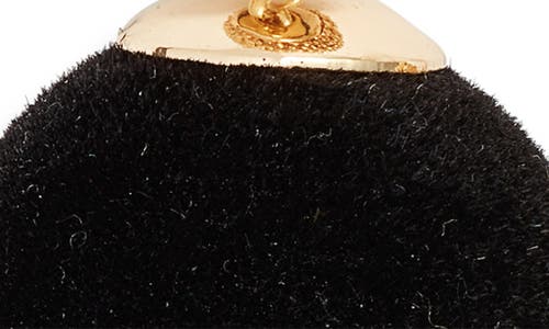 Nordstrom Orb Velvet & Faux Pearl Drop Earrings