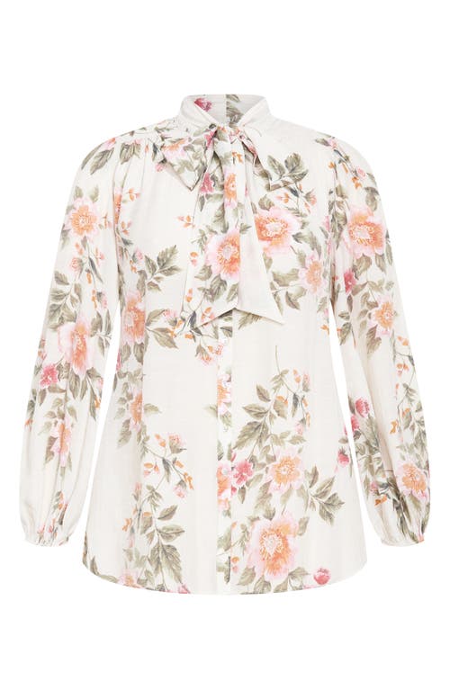 City Chic Arianna Button-up Shirt In Multi