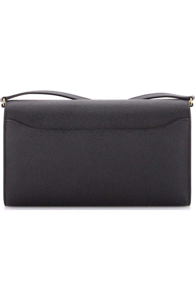 Pre-Owned Hermes Constance To Go Wallet Epsom, Alternate, color, Noir