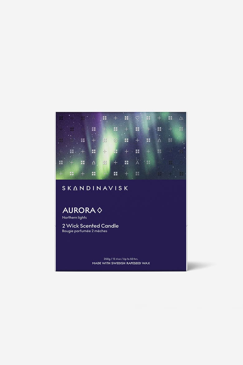 AURORA 2-wick Scented Candle 350g, Alternate, color, Aurora Blue Sky
