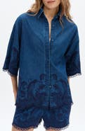 Bayeas Embroidered Denim Shirt