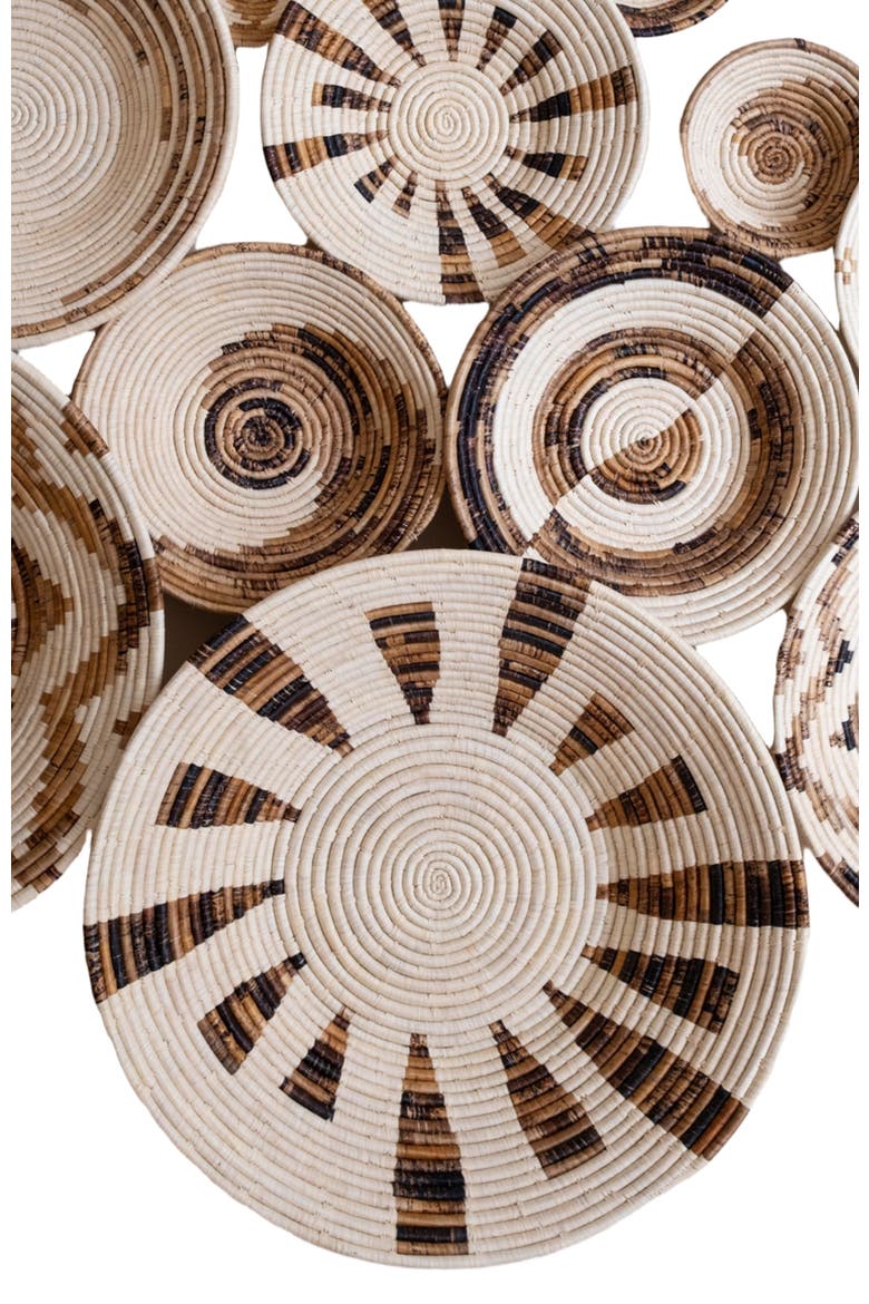 Extra Large Warp Speed Basket ~ Banana Fiber, Alternate, color, Brown & Natural Fiber