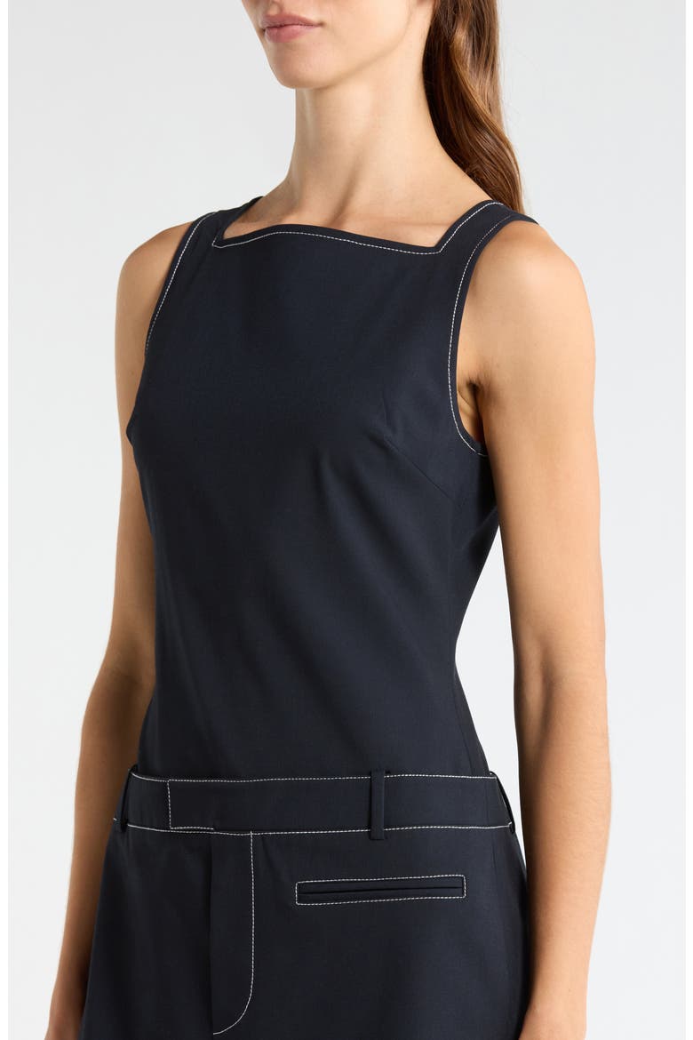 Skyla Drop Waist Minidress, Alternate, color, NAVY