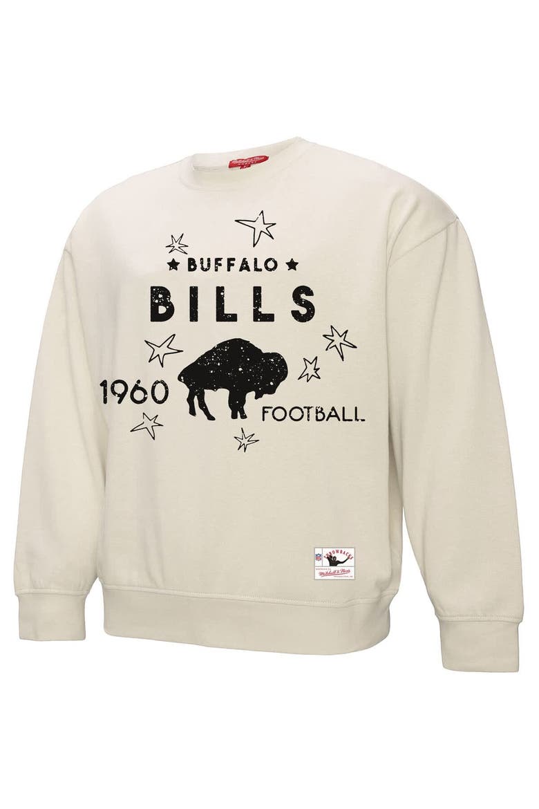 Women's Mitchell & Ness Cream Buffalo Bills Plus Size Shooting Star Sweatshirt, Alternate, color, Cream
