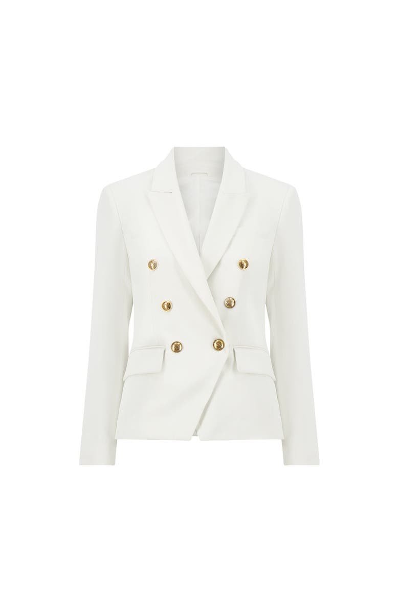 The Noli Shop Sasha Double Breasted Blazer, Alternate, color, White