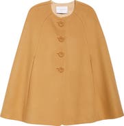 Carolina Herrera Button Front Wool Cape