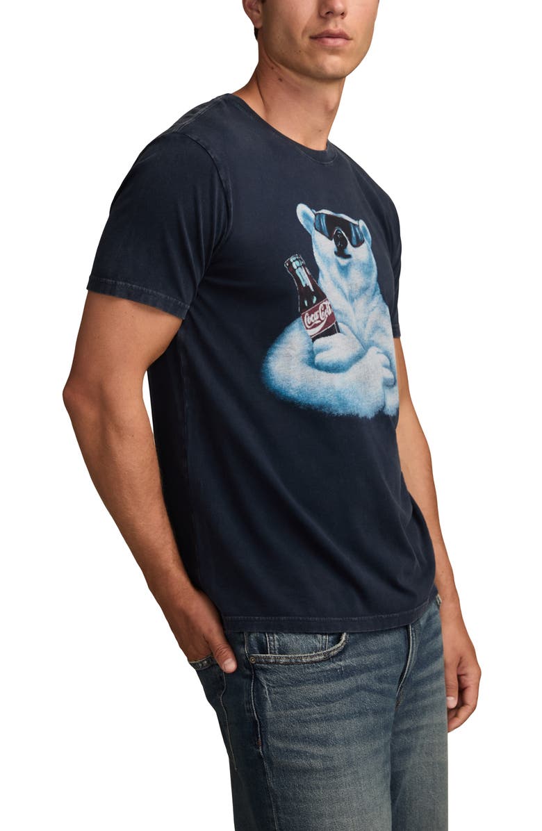 Lucky Brand Coca-Cola<sup>®</sup> Polar Bear Cotton Graphic T-Shirt, Alternate, color, Peacoat